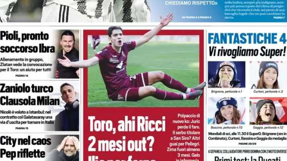 Tuttosport in prima pagina: “Zaniolo turco. Clausola Milan”