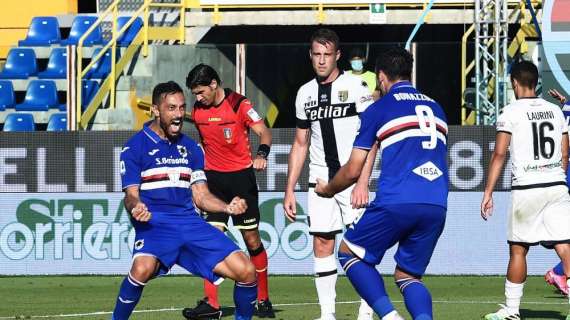 Serie A, Parma-Sampdoria 2-3: la classifica aggiornata