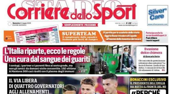 Il Corriere dello Sport sulla ripresa degli allenamenti: "Viva le Regioni"