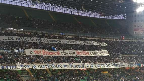 La coreografia negata verso la Curva Nord 