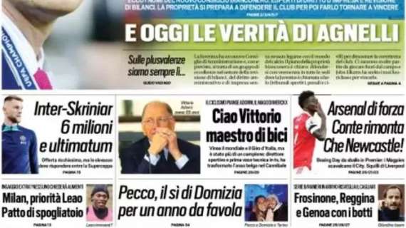 Tuttosport in prima pagina: "Milan, priorità Leao. Patto di spogliatoio"