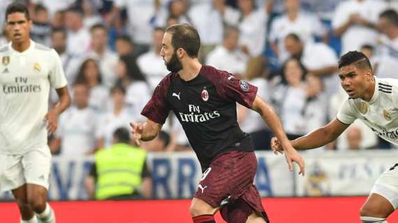 Real-Milan, Higuain ringrazia il Santiago Bernabeu per l'accoglienza