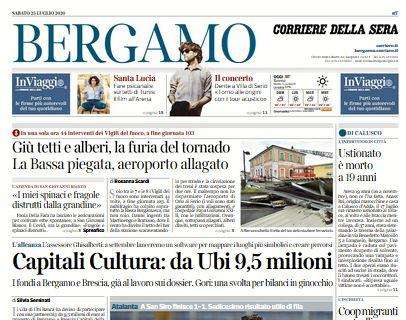 Corriere di Bergamo sull'Atalanta: "Fallisce un rigore. È pari con il Milan"
