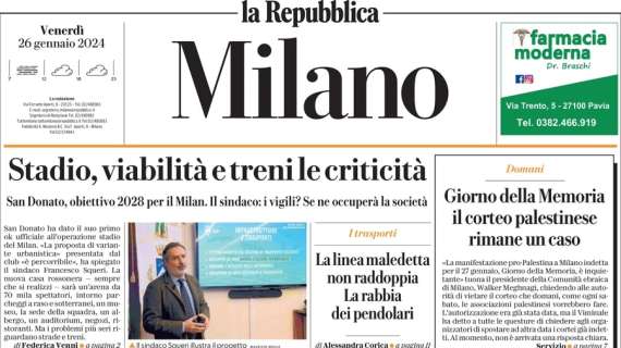 Repubblica sullo stadio del Milan: “Viabilità e treni le criticità”