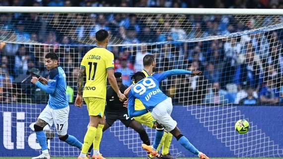 L'Inter perde a Napoli: 3-1 con due gol azzurri nel finale