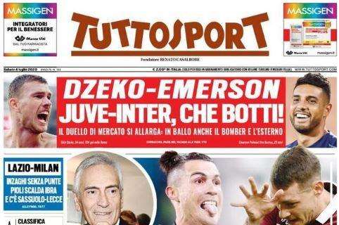 Lazio-Milan, Tuttosport: "Inzaghi senza punte. Pioli scalda Ibra"