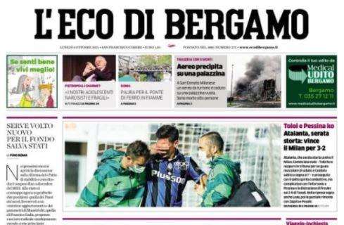 L'Eco di Bergamo: "Atalanta, serata storta: vince il Milan per 3-2"