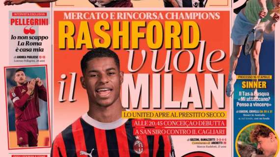 L'apertura della Gazzetta: "Rashford vuole il Milan"