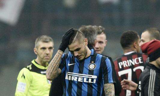 Inter, Icardi sul rigore sbagliato nel derby: “Quante volte l’ho rivisto? Nessuna, ho avuto la sfiga di prendere il palo”