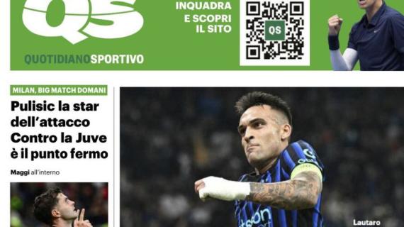 Il QS titola: “Pulisic la star dell’attacco: contro la Juventus è il punto fermo”
