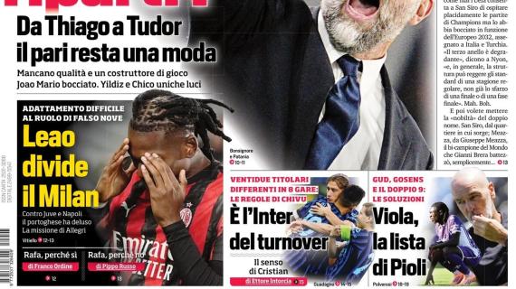 Il CorSport in prima pagina: “Leao divide il Milan”