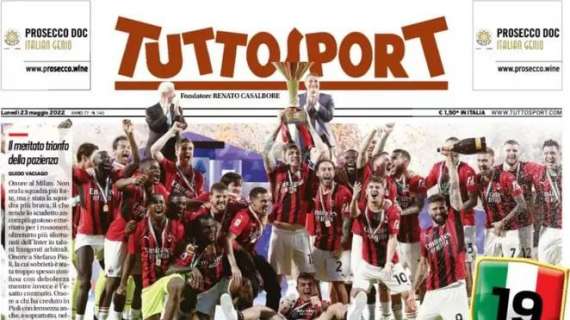 Milan campione d'Italia, Tuttosport in apertura: "Onore al Diavolo"