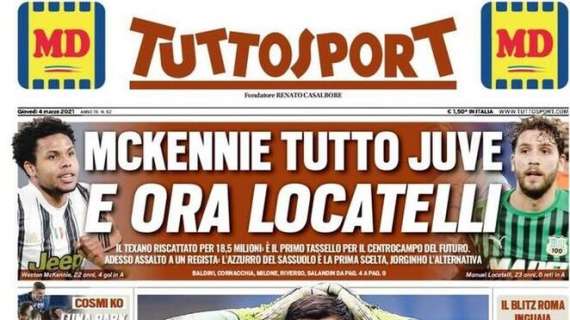 Tuttosport titola: "Il Milan stecca, l’Inter gode"