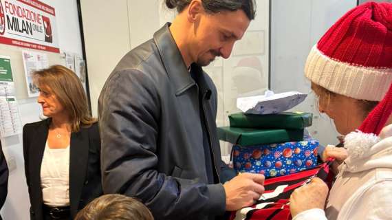 Ibra in visita ai bimbi del "Buzzi": "Tanta emozione, danno forza ed energia"