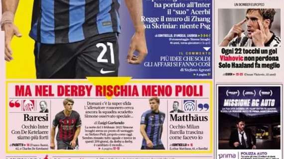 La Gazzetta apre con le parole di Baresi sul Milan: "Occhio Inter, con De Ketelaere siamo più forti"