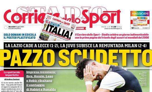 Il CorSport in apertura: "Pazzo scudetto". Remuntada Milan contro la Juve