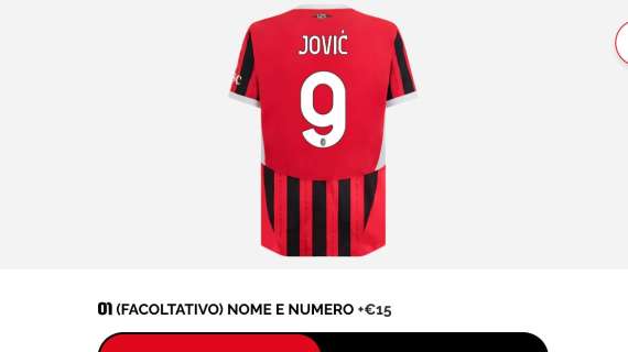 Milan, ora c'è la conferma: Jovic ha preso la numero 9