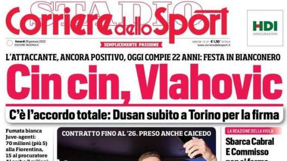 Il CorSport in prima pagina: "Kulusevski offerto al Milan, ma costa troppo"