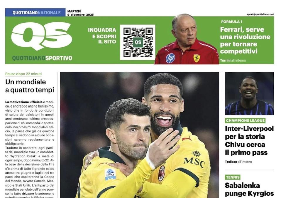 Toro ribaltato in casa grazie a Pulisic. QS: “Milan, cuore da capolista”