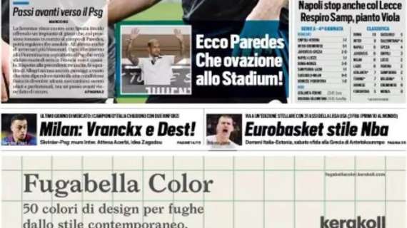 Tuttosport sul mercato rossonero: "Milan: Vranckx e Dest!"