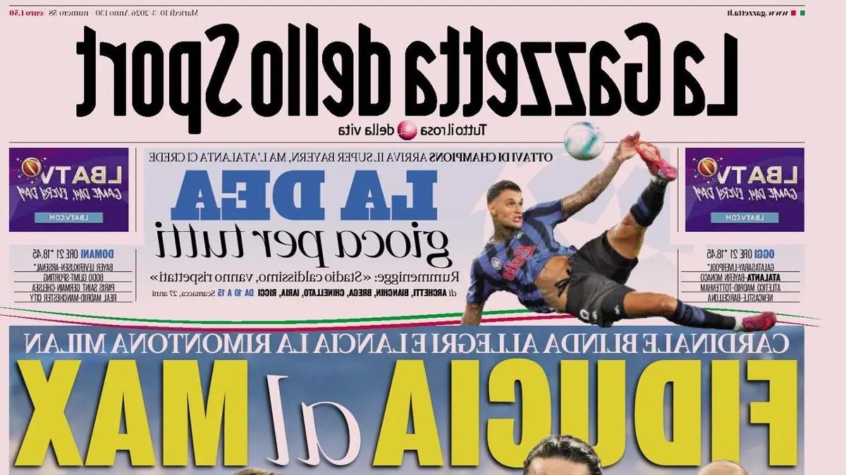 La Gazzetta in apertura sul Milan: "Fiducia al Max"