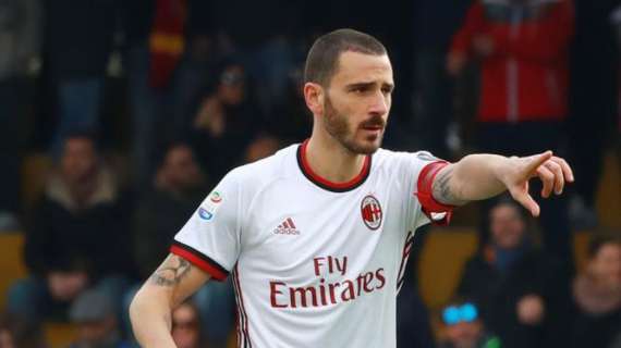 Benevento-Milan, segnali da Bonucci: primo per palloni recuperati 
