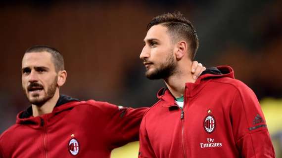Gattuso e Bonucci proteggono Donnarumma. Il commento del Milan: “Due grandi esempi di carattere umano”