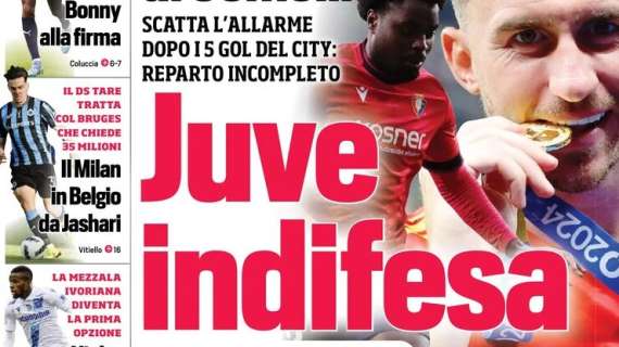 Il CorSport in prima pagna: "Il Milan in Belgio da Jashari"