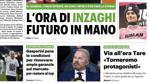 Il QS sul Milan: "Via all'era Tare: 'Torneremo protagonisti'"