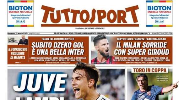 Tuttosport in apertura: "Il Milan sorride con Super Giroud"