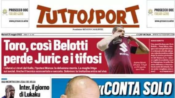 Tuttosport in prima pagina: "Milan modello City. Franchigie e successi"