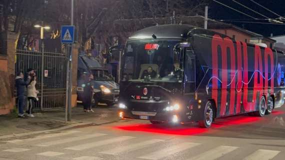 VIDEO MN - Verso Bologna-Milan: la squadra rossonera è arrivata al Dall'Ara