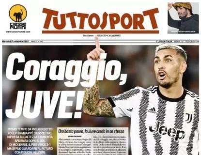 Tuttosport in prima pagina: "Milan, il palo dei rimpianti"