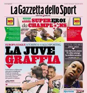 La prima pagina della Gazzetta: “Supereroi da Champions”