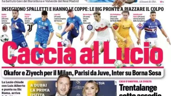 Il CorSport in prima pagina: "Caccia al Lucio. Okafor e Ziyech per il Milan"
