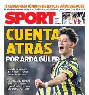Sport: “Conto alla rovescia per Arda Guler”. Barça in pole