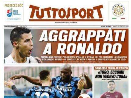 Tuttosport titola dopo il derby: "Inter, atto di forza"