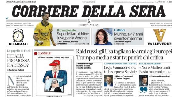 La Juventus pareggia a Verona e la classifica si accorcia. Il CorSera: "Super Milan a Udine"
