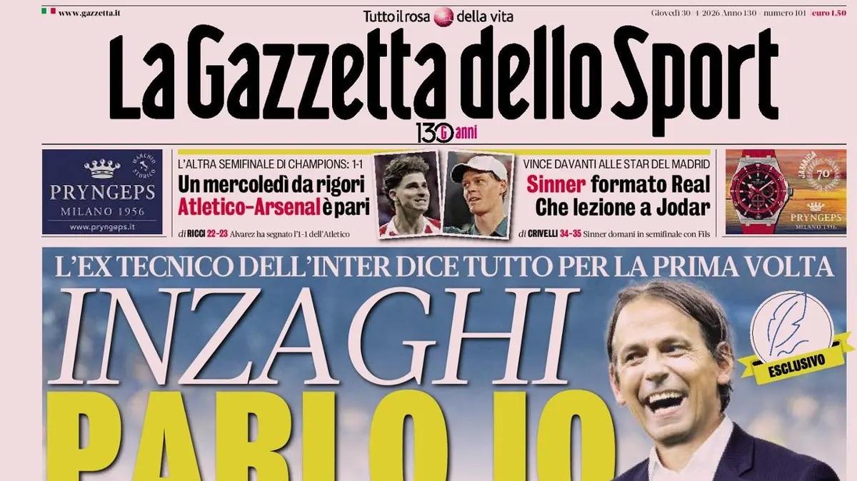 La Gazzetta in apertura: "Non solo Goretzka. Ora il Milan ripensa a Guerra"