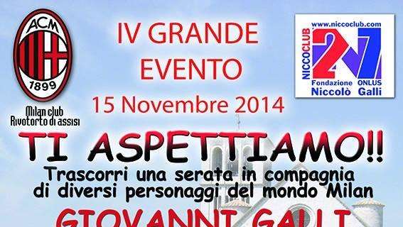 Il Milan Club "Rivotorto" di Assisi organizza domani sera una serata benfica: tutti i dettagli