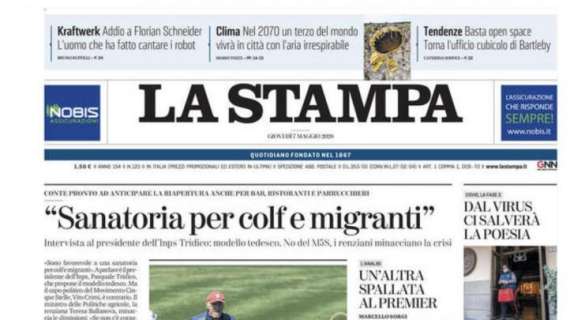 La Stampa titola: "Il positivo del Toro frena la Serie A"