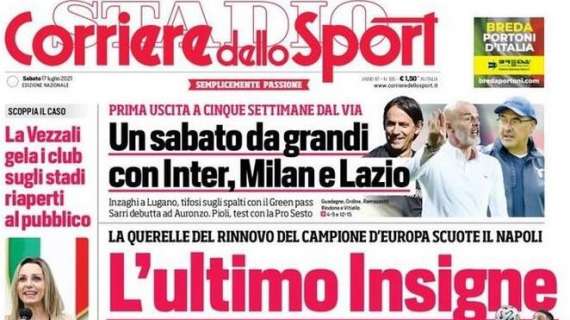 Corriere dello Sport: "Un sabato da grandi con Inter, Milan e Lazio"