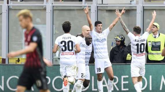 Udinese, 15 giorni di stop per Perica: salta il Milan a San Siro 
