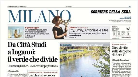 Corriere di Milano su Milan e Inter: "Stadio? Le urgenze sono altrove"