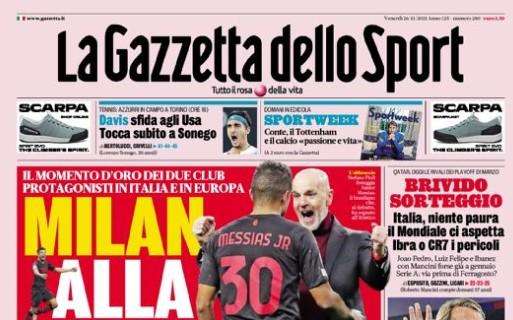 L'apertura della Gazzetta: "Milan alla ricarica"