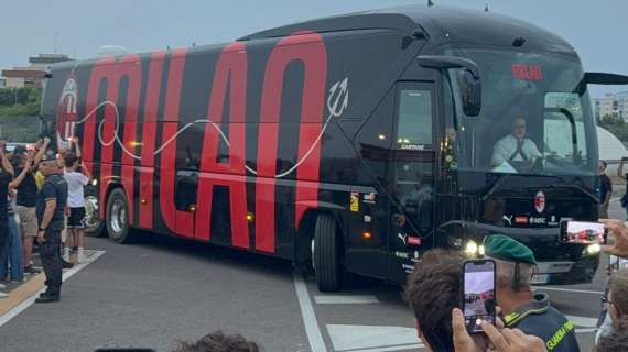 MN - Milan arrivato al "Via del Mare". A breve le formazioni ufficiali