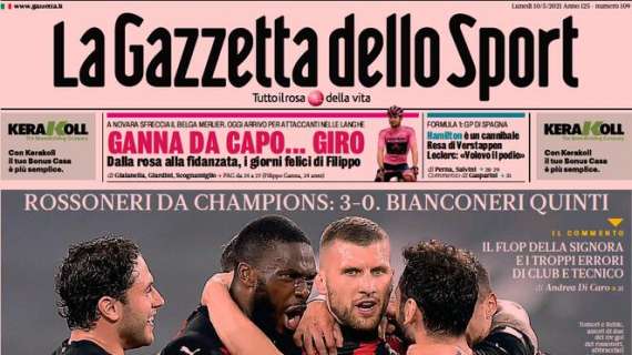 L'apertura della Gazzetta sui rossoneri: "Milan meraviglia"