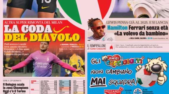 Il Milan Vince In Rimonta A Frosinone. L'apertura Della Gazzetta: "La ...