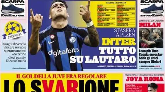 La Gazzetta in prima pagina sul Milan: "Leao più Theo. Coppia eurostar: sono gli unici sempre titolari"