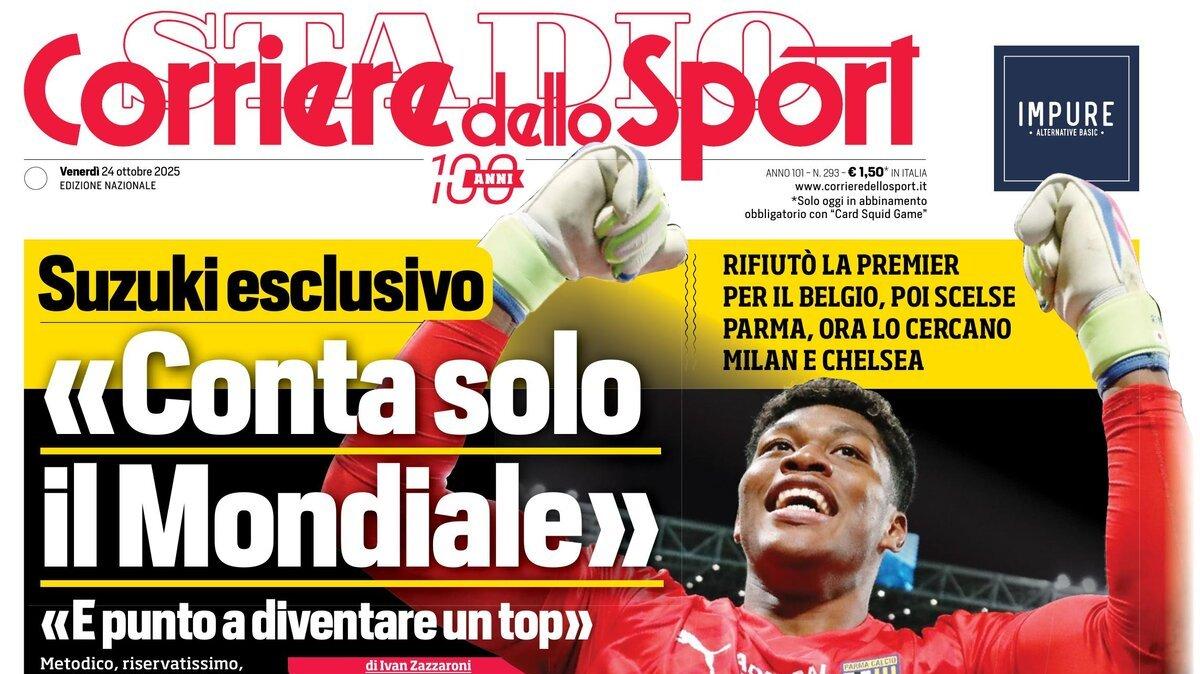 Il CorSport in prima pagina: “Milan, c’è il Pisa: Gimenez con Leao”